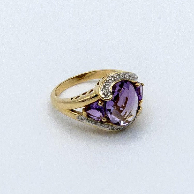 14ct Yellow Gold CZ Ring