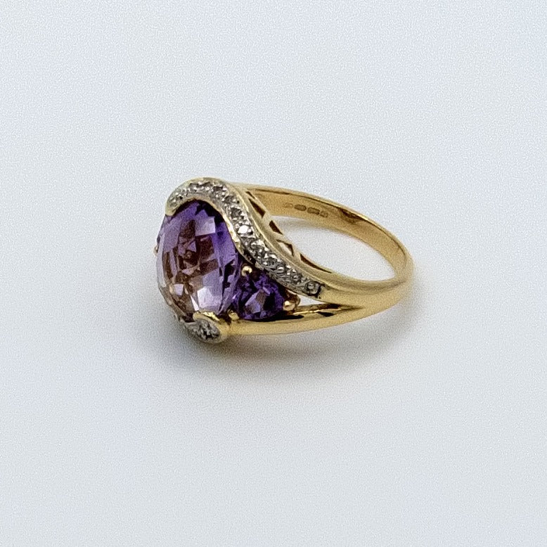 14ct Yellow Gold CZ Ring