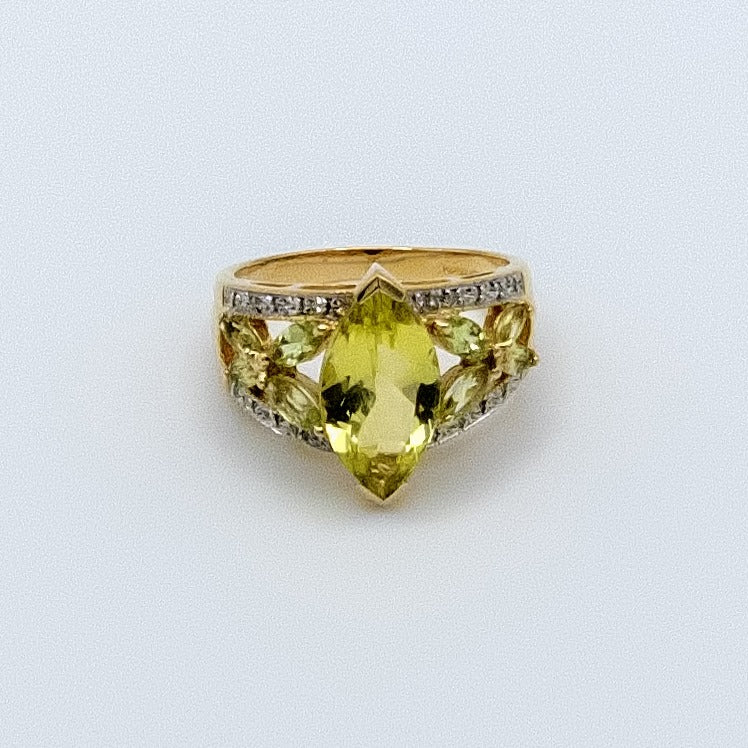 14ct Yellow Gold CZ Ring