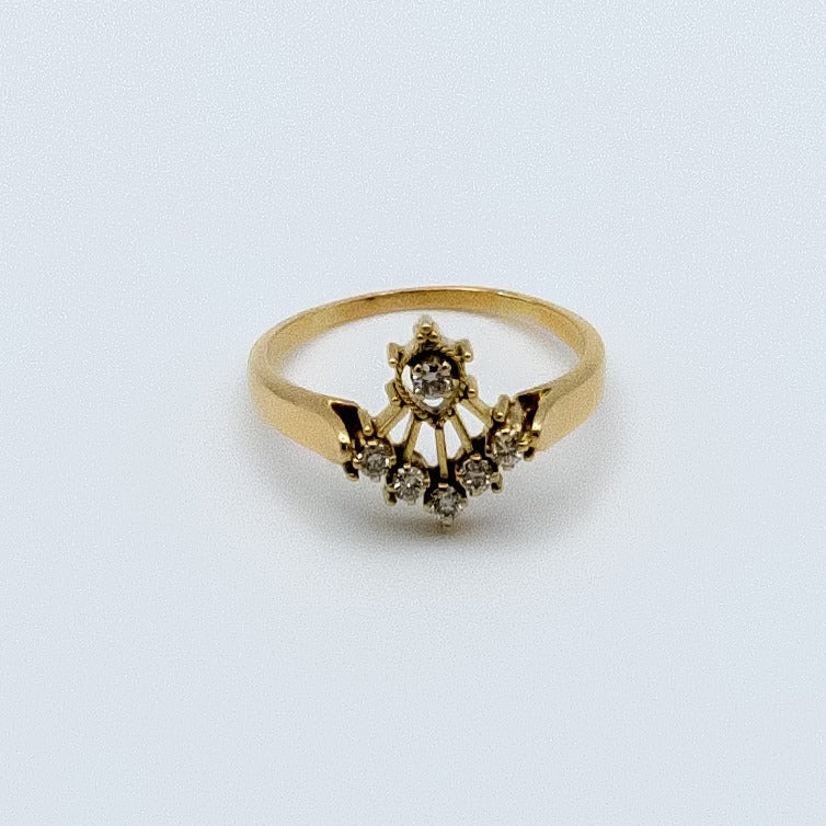 18ct Yellow Gold Ring With Certified Natural Diamonds