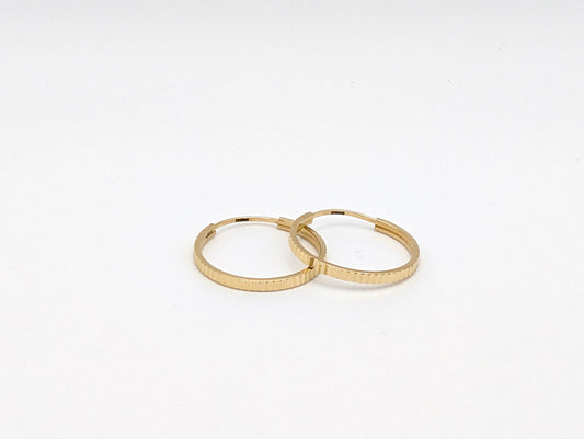 14ct Yellow Gold Hoop Earrings