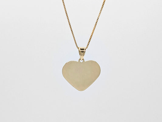 14ct Yellow Gold Heart Pendant Necklace