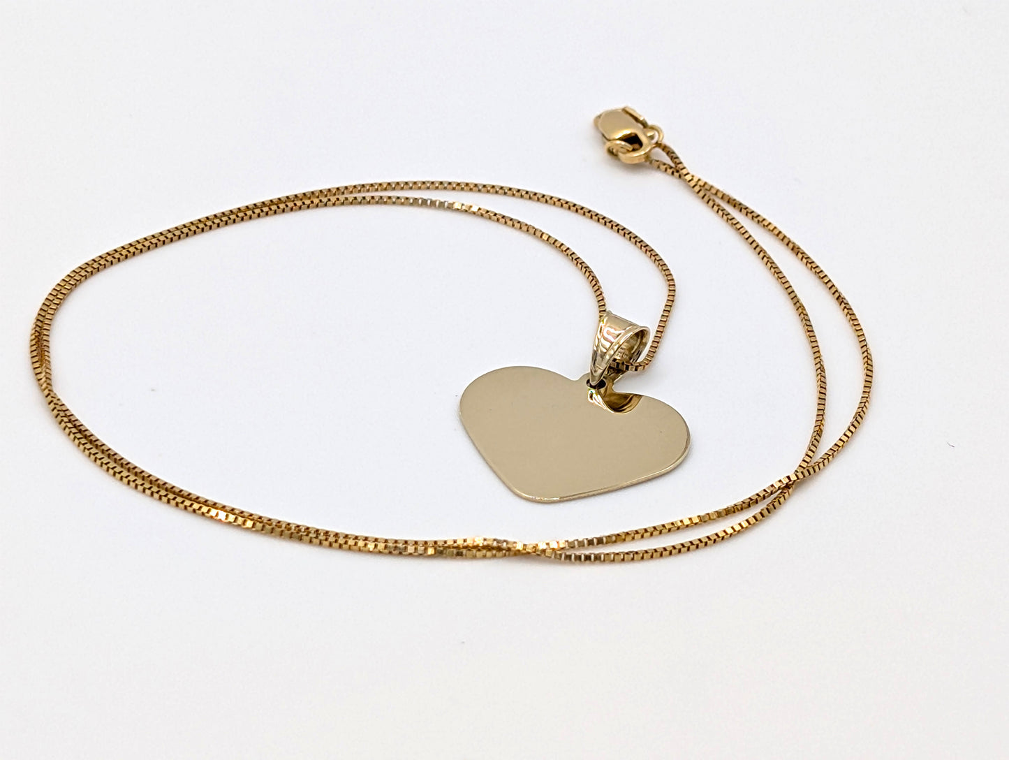 14ct Yellow Gold Heart Pendant Necklace