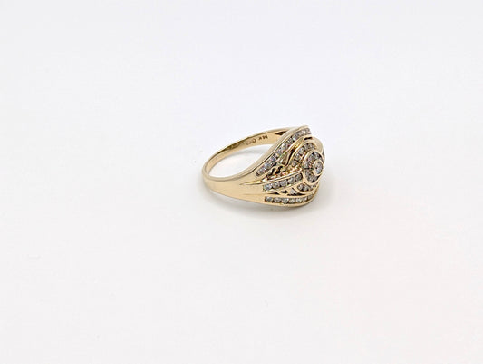 14ct Yellow Gold Natural Diamonds Ring