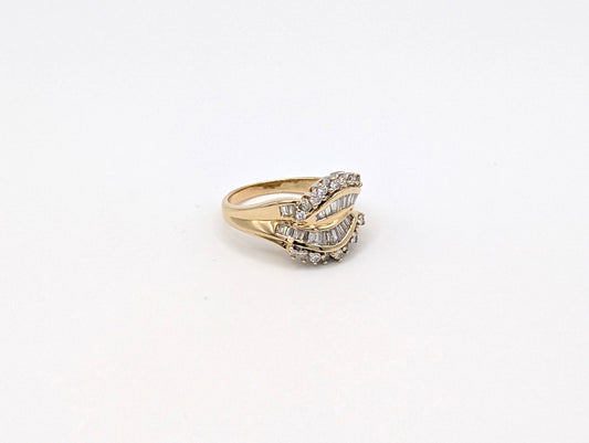 14ct Yellow Gold Natural Diamonds Ring