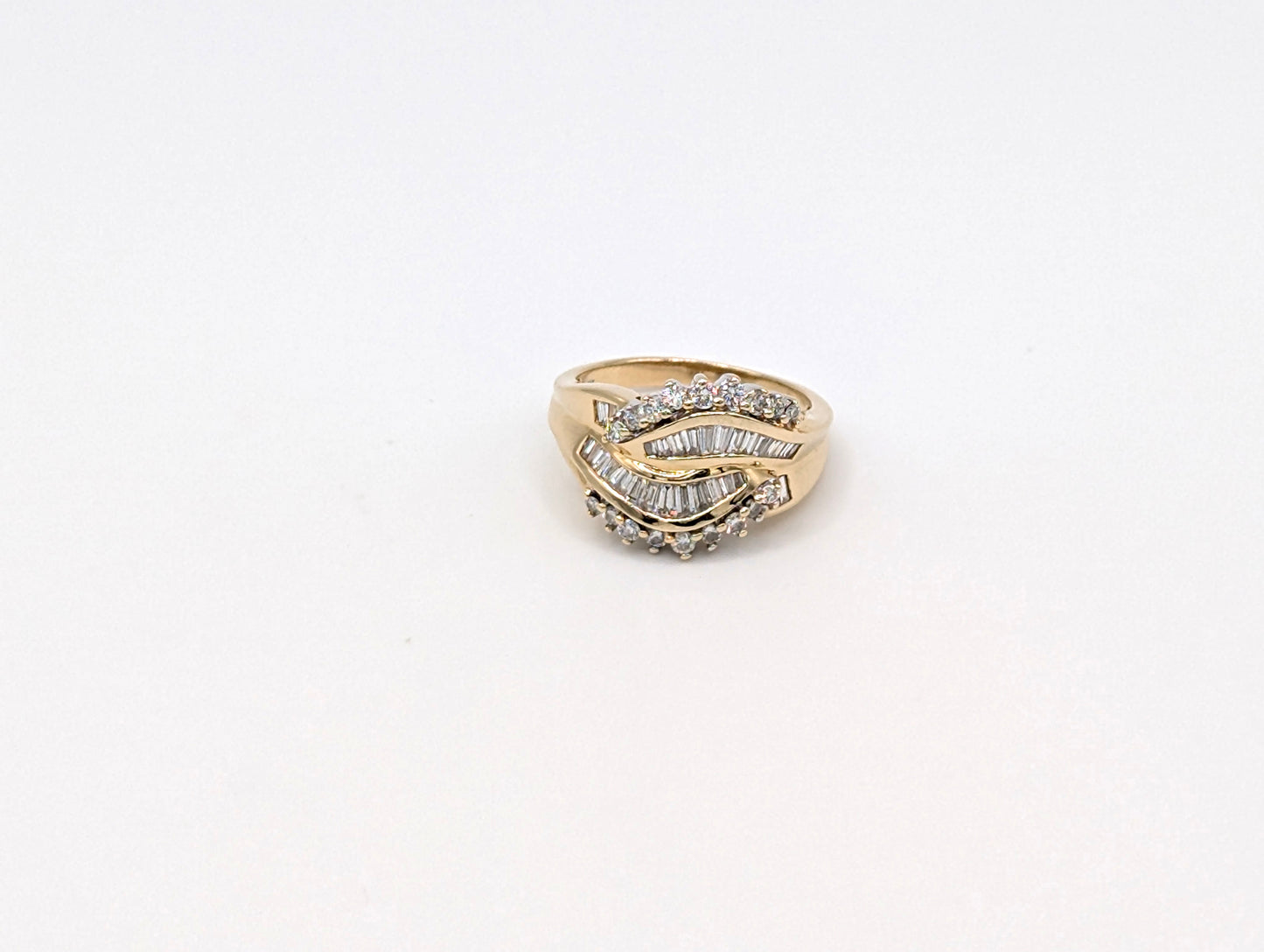 14ct Yellow Gold Natural Diamonds Ring