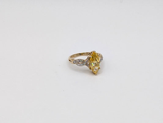 14ct Yellow Gold CZ Ring