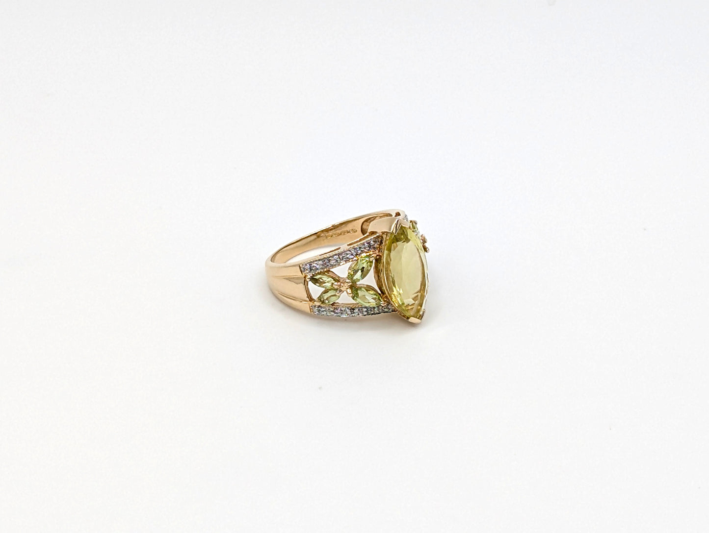 14ct Yellow Gold CZ Ring