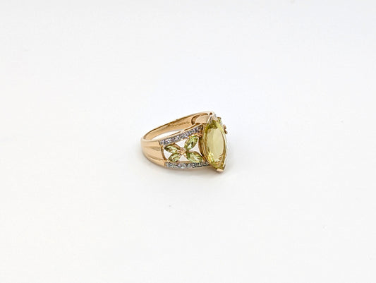 14ct Yellow Gold CZ Ring