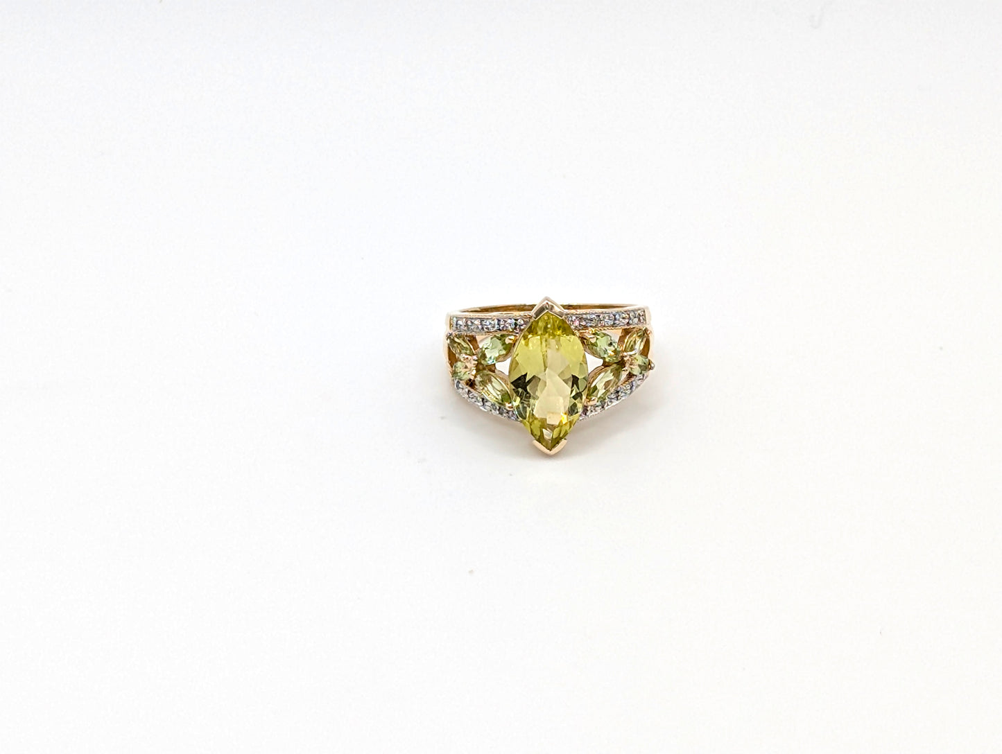 14ct Yellow Gold CZ Ring