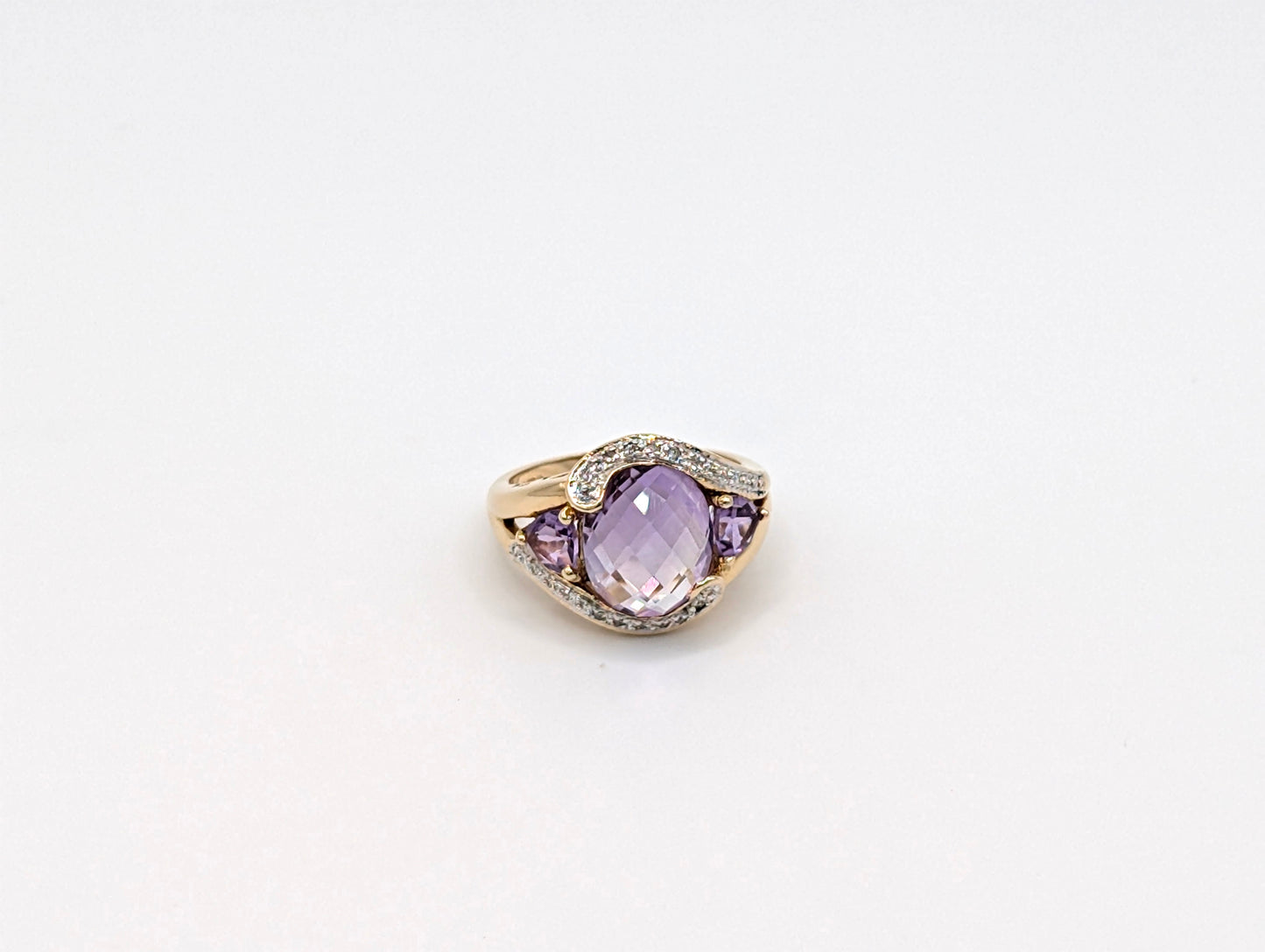 14ct Yellow Gold Amethyst Ring