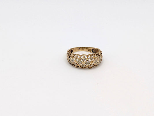 14ct Yellow Gold Diamonds Ring